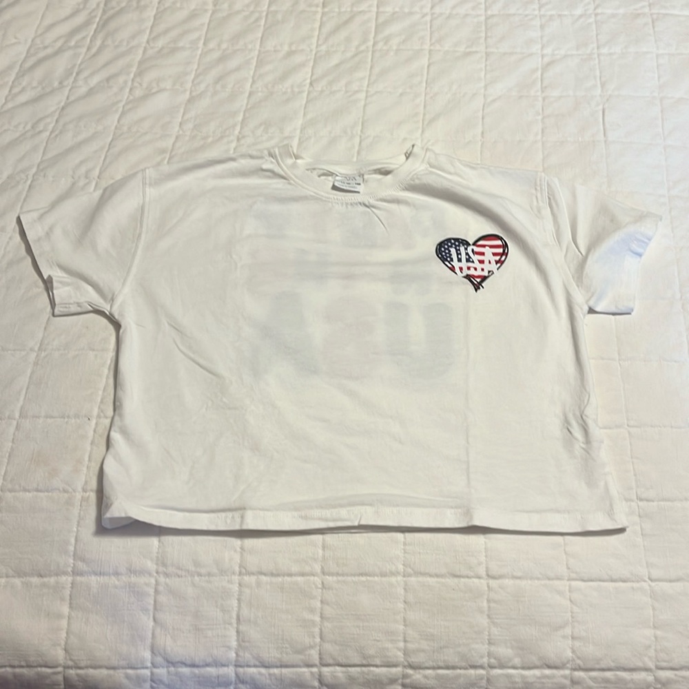 Cropped PARTY IN THE USA t-shirt Zara